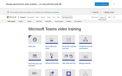 Microsoft Teams video training - Office Support