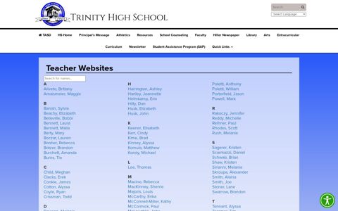 Teachers - Trinity High School - Trinity Area School District