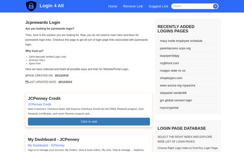 jcprewards login - Official Login Page [100% Verified]