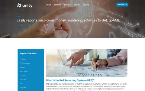 URS | GoAML reporting portal UAE - Unity Infotech