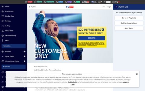 £20 IN FREE BETS | Bet with Sky Bet