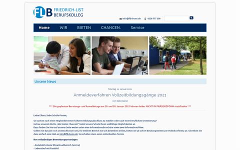 Friedrich-List-Berufskolleg Bonn: Die Startseite