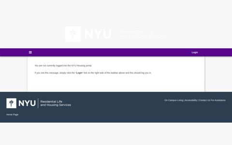 NYU Housing Application Portal