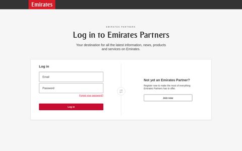 Login to Emirates Agents | Emirates - Emirates Partners Portal