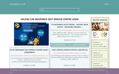 halifax car insurance self service centre login - General ...