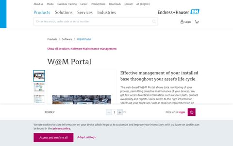 W@M Portal | Endress+Hauser