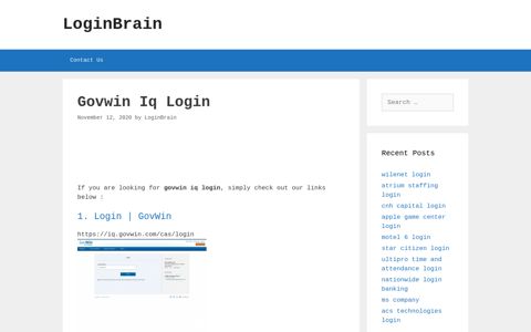Govwin Iq Login | Govwin - LoginBrain