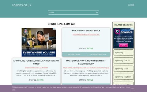 eprofiling com au - General Information about Login