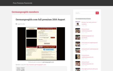 Germangoogirls members – Porn Premium Passwords