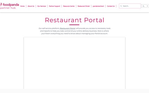 Restaurant Portal | partnerfoodpanda - foodpanda Partner Hub