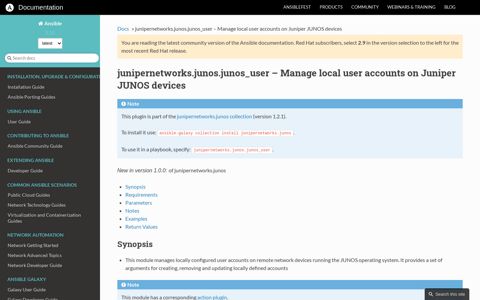 junipernetworks.junos.junos_user – Manage local user ...
