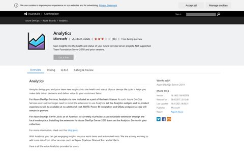 Analytics - Visual Studio Marketplace