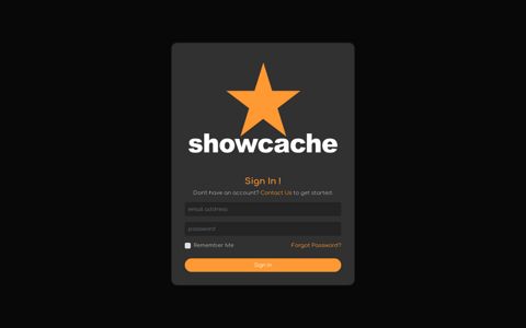 showcache.io - studio login