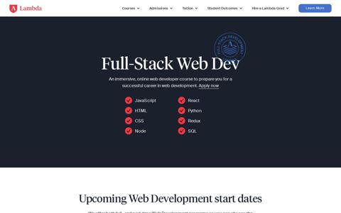 Full Stack Web Developer Course - Lambda School