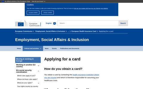 European Health Insurance Card - European Commission