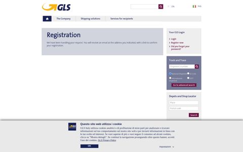 Registration - GLS Italy