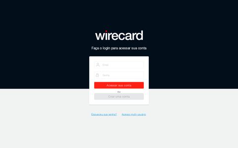 Acesso Conta da Wirecard