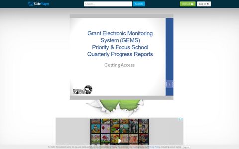 Grant Electronic Monitoring System (GEMS) Priority & Focus ...