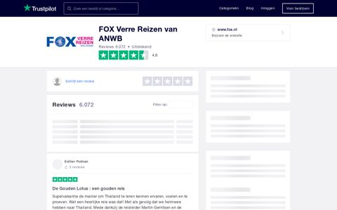 FOX Verre Reizen van ANWB reviews| Lees ... - Trustpilot