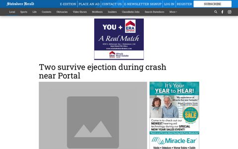 Two survive ejection during crash near Portal - Statesboro ...