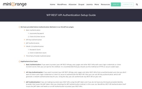 WordPress REST API Authentication Methods and Applications