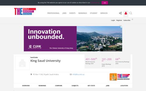 King Saud University | World University Rankings | THE