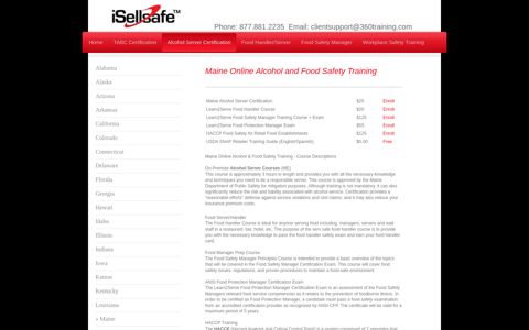 Maine Official Alcohol Server Certification - iSellsafe™