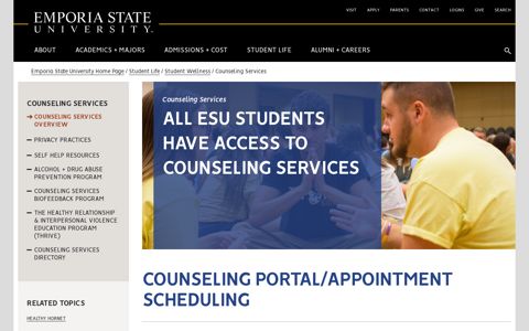Counseling Services - Emporia State University