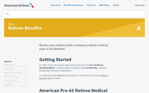 Retiree Benefits – my.aa.com