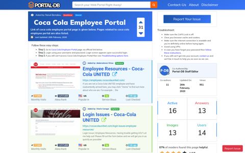 Coca Cola Employee Portal