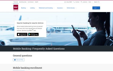 Mobile Banking FAQ | Online Access | BB&T Bank