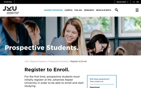 Register to Enroll | JKU Linz