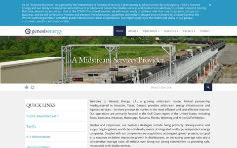 Genesis Energy, LP: A Midstream Services Provider.