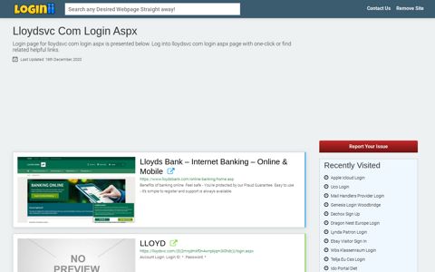 Lloydsvc Com Login Aspx - Loginii.com