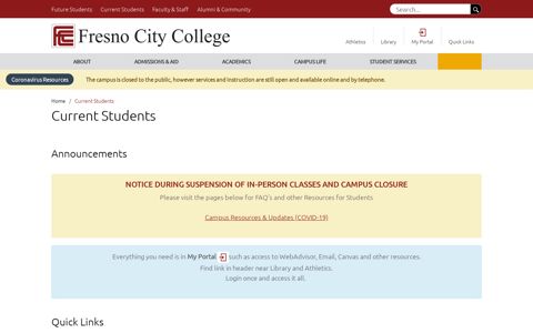 Current Students | Fresno City College