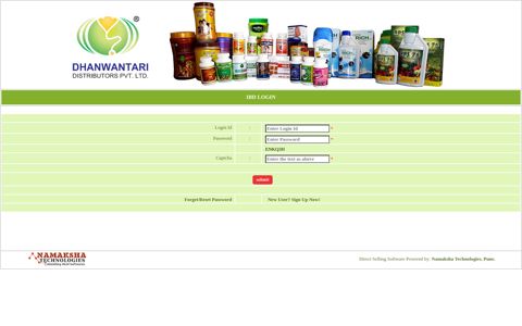 IBD Login - Dhanwantari Distributors Pvt. Ltd.