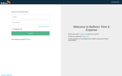 Bullhorn Time & Expense Logon - mypeoplenet.com