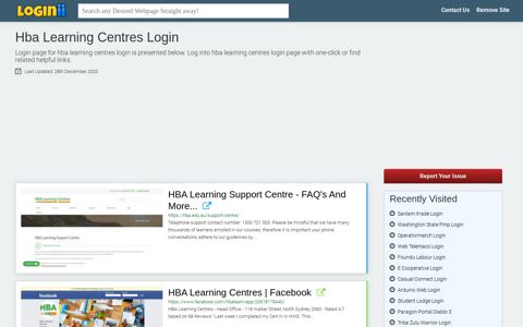 Hba Learning Centres Login - Loginii.com