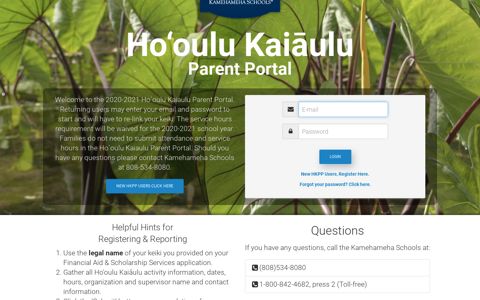 Parent Portal - Kamehameha Schools