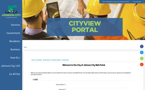 Log On - CityView Portal - City of Johnson City