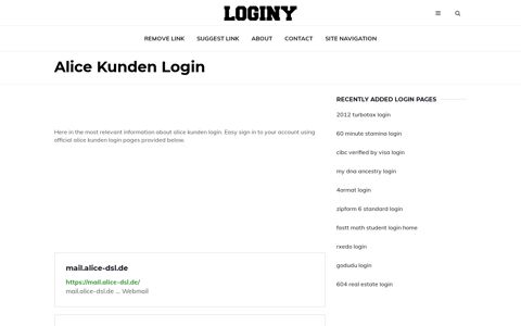 Alice Kunden Login ✔️ One Click Login - loginy.co.uk