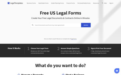 Legal Templates: Free Online Legal Form & Document Creator