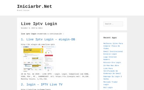 Live Iptv Login - Iniciarbr.Net