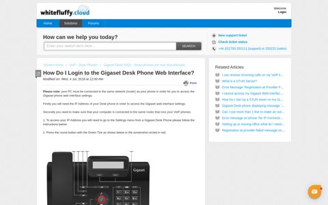 How Do I Login to the Gigaset Desk Phone Web Interface ...