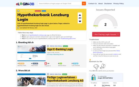 Hypothekarbank Lenzburg Login