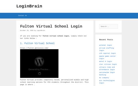 fulton virtual school login - LoginBrain