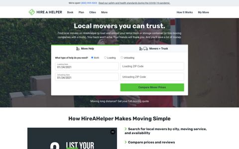 Local Movers: Hire Move Help By The Hour | HireAHelper