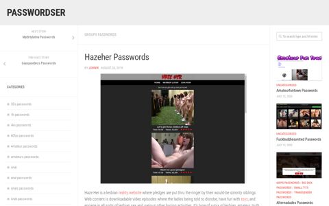 Hazeher Passwords – PasswordsER