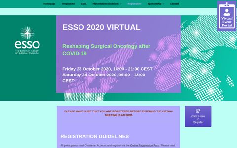 Registration - ESSO 2020 – Virtual