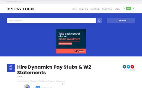 Hire Dynamics Pay Stubs & W2 Statements | MY PAY LOGIN